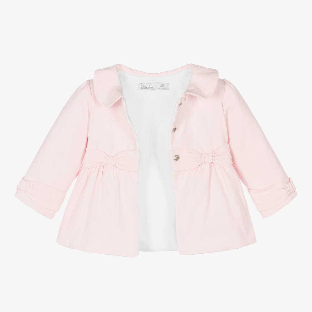 Patachou Hellrosa Baumwollmantel f r Babys Childrensalon Outlet