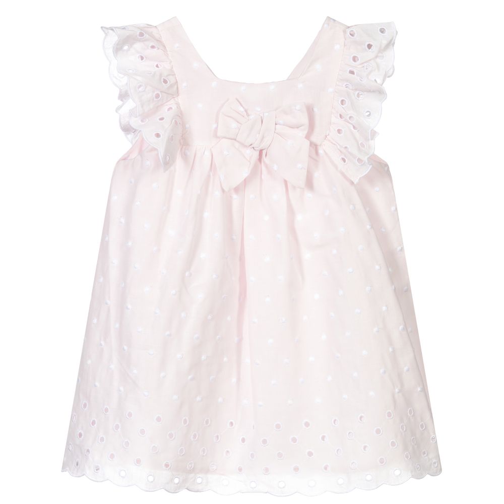 Patachou - Baby Girls Pink Cotton Dress | Childrensalon