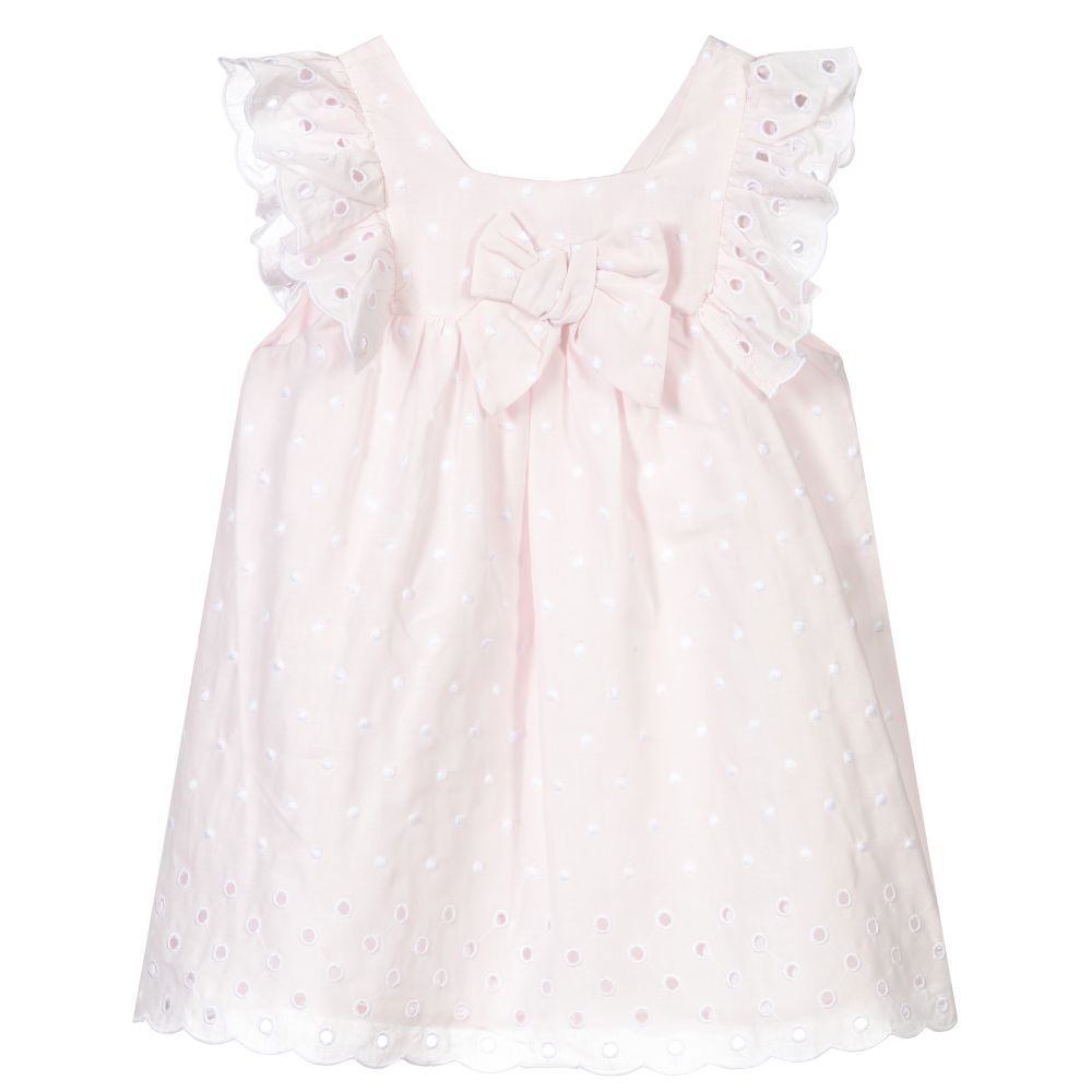 Patachou-Baby Girls Pink Cotton Dress | Childrensalon Outlet