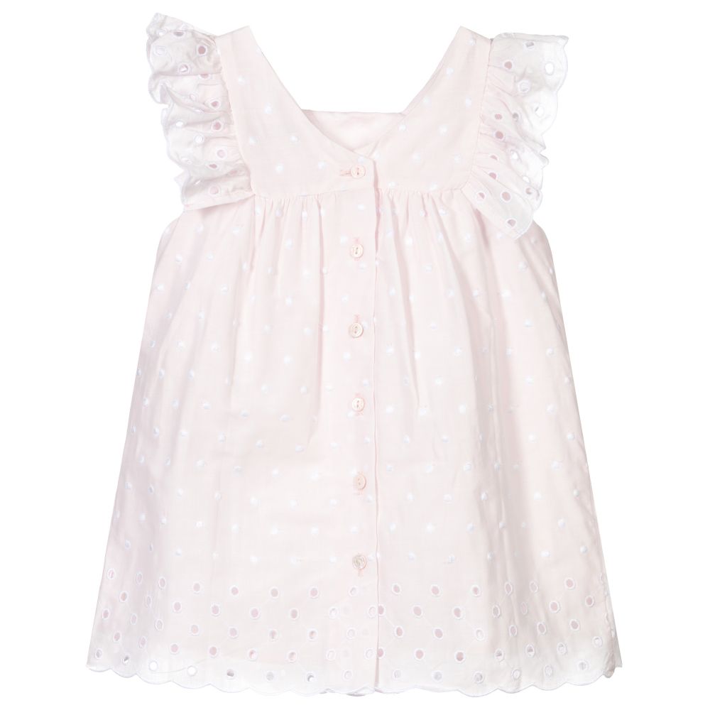 Patachou - Baby Girls Pink Cotton Dress | Childrensalon Outlet