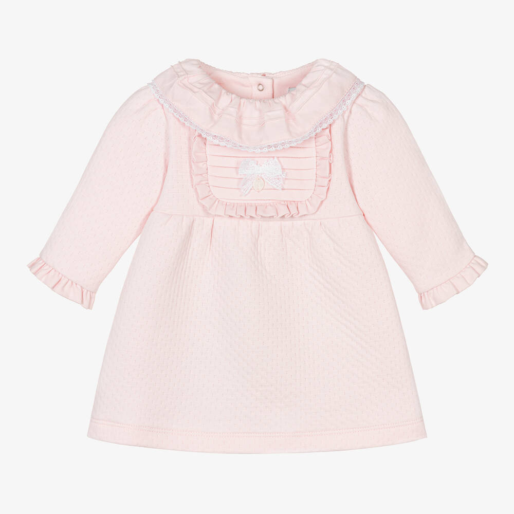 Patachou - Robe rose en jersey de coton bébé | Childrensalon