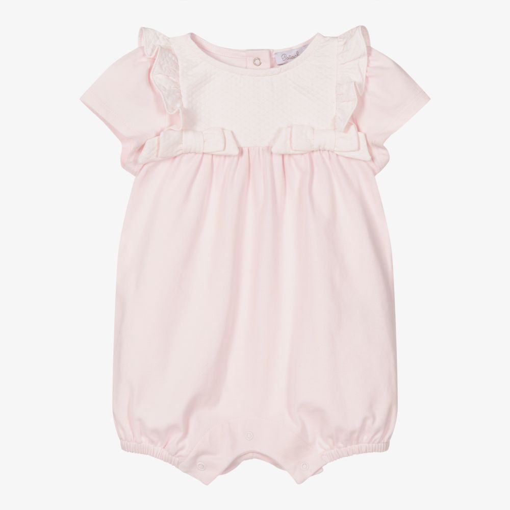 Patachou - Baby Girls Pink Cotton Shortie | Childrensalon