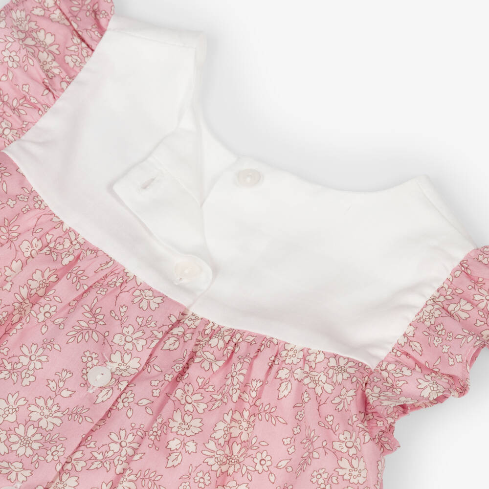 Patachou-Baby Girls Pink Liberty Print Cotton Shorts Set | Childrensalon Outlet
