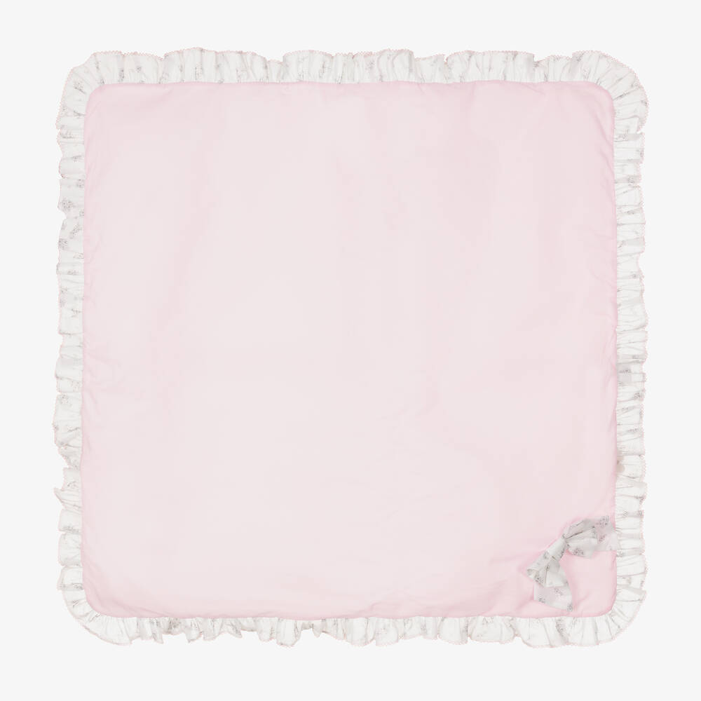 Patachou - Baby Girls Pink Padded Cotton Blanket (73cm) | Childrensalon