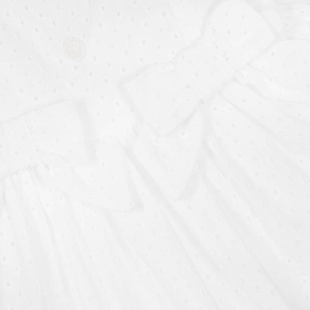 Patachou Baby Girls White Broderie Anglaise Dress Childrensalon Outlet