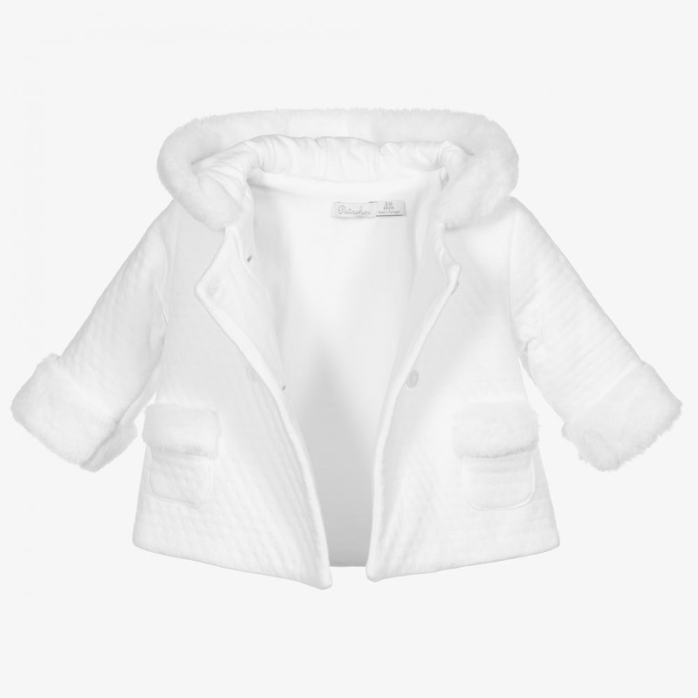 Patachou Baby Girls White Coat