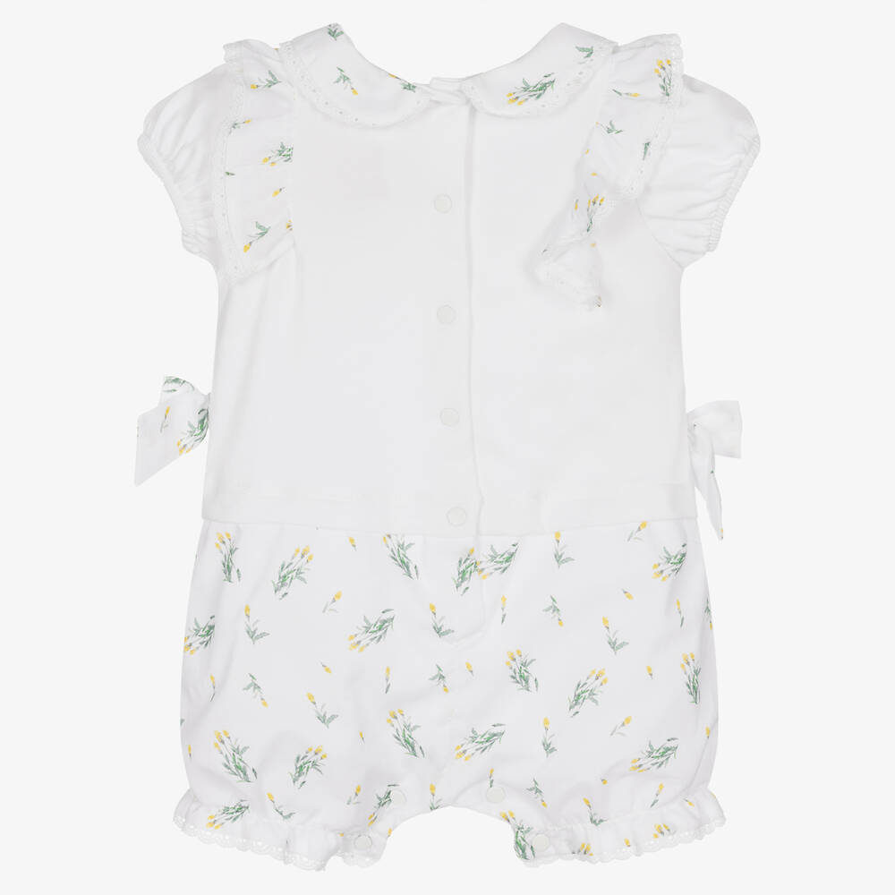 Patachou-Baby Girls White Cotton Shortie | Childrensalon Outlet