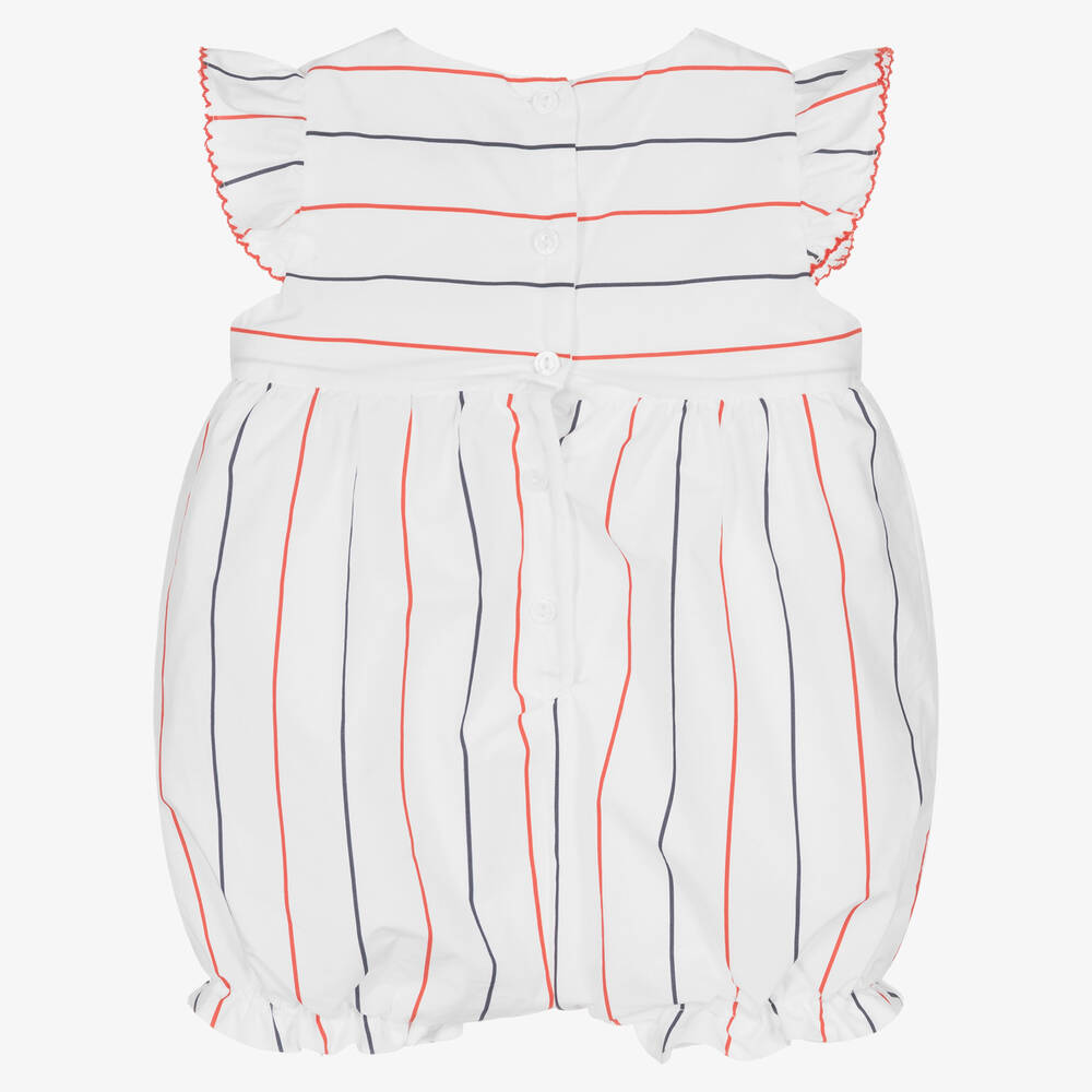 Patachou-Белый хлопковый песочник в полоску | Childrensalon Outlet