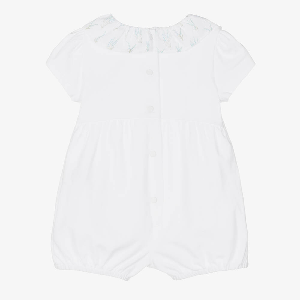 Patachou-Baby Girls White Frilly Cotton Shortie | Childrensalon Outlet
