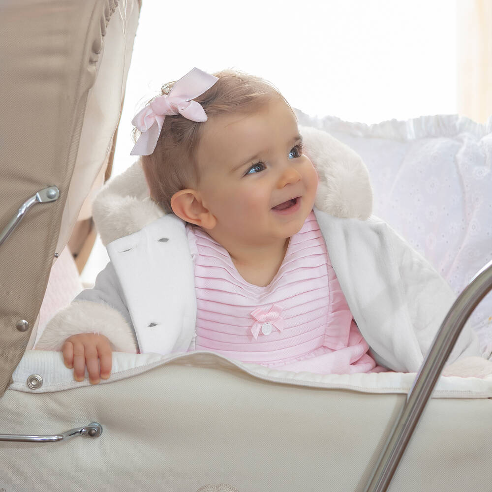 Veste blanche sales bebe fille