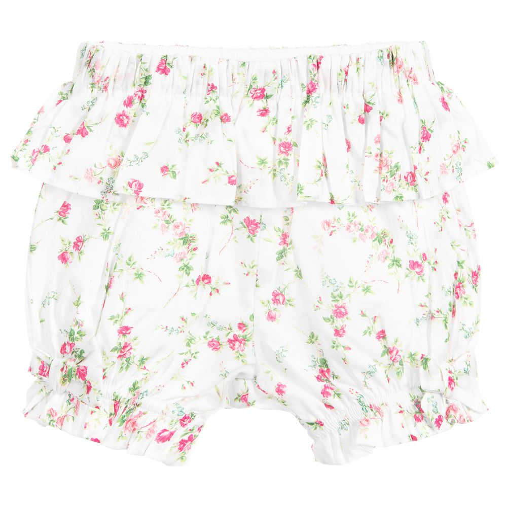 Patachou - Baby White Cotton Shorts | Childrensalon