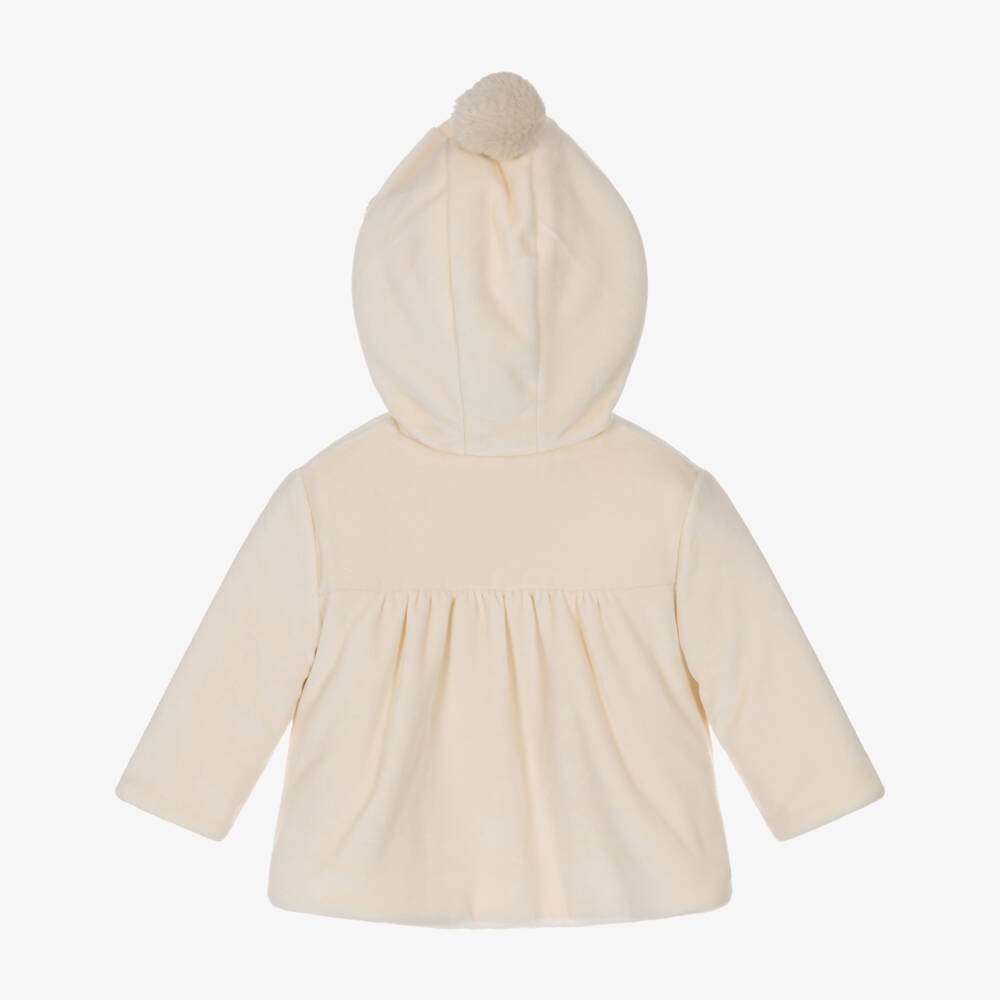 Patachou-Beige Velour Baby Pram Coat | Childrensalon Outlet