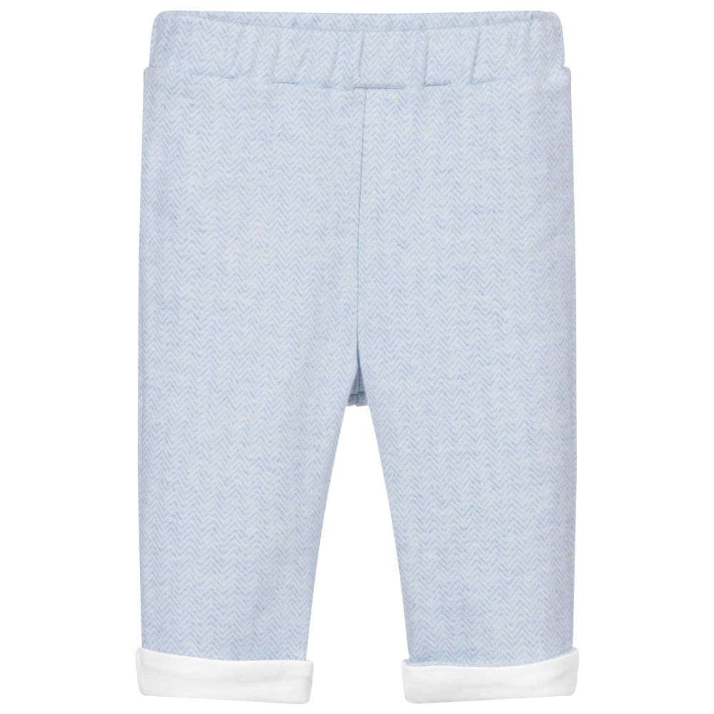 Patachou - Blue Cotton Baby Trousers | Childrensalon