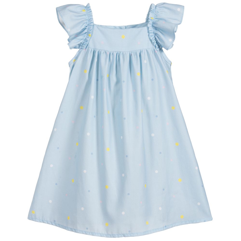 Patachou-Blue Cotton Dress | Childrensalon Outlet