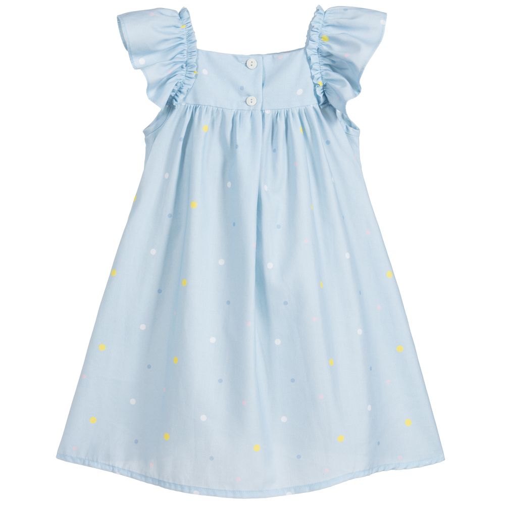Patachou-Blue Cotton Dress | Childrensalon Outlet