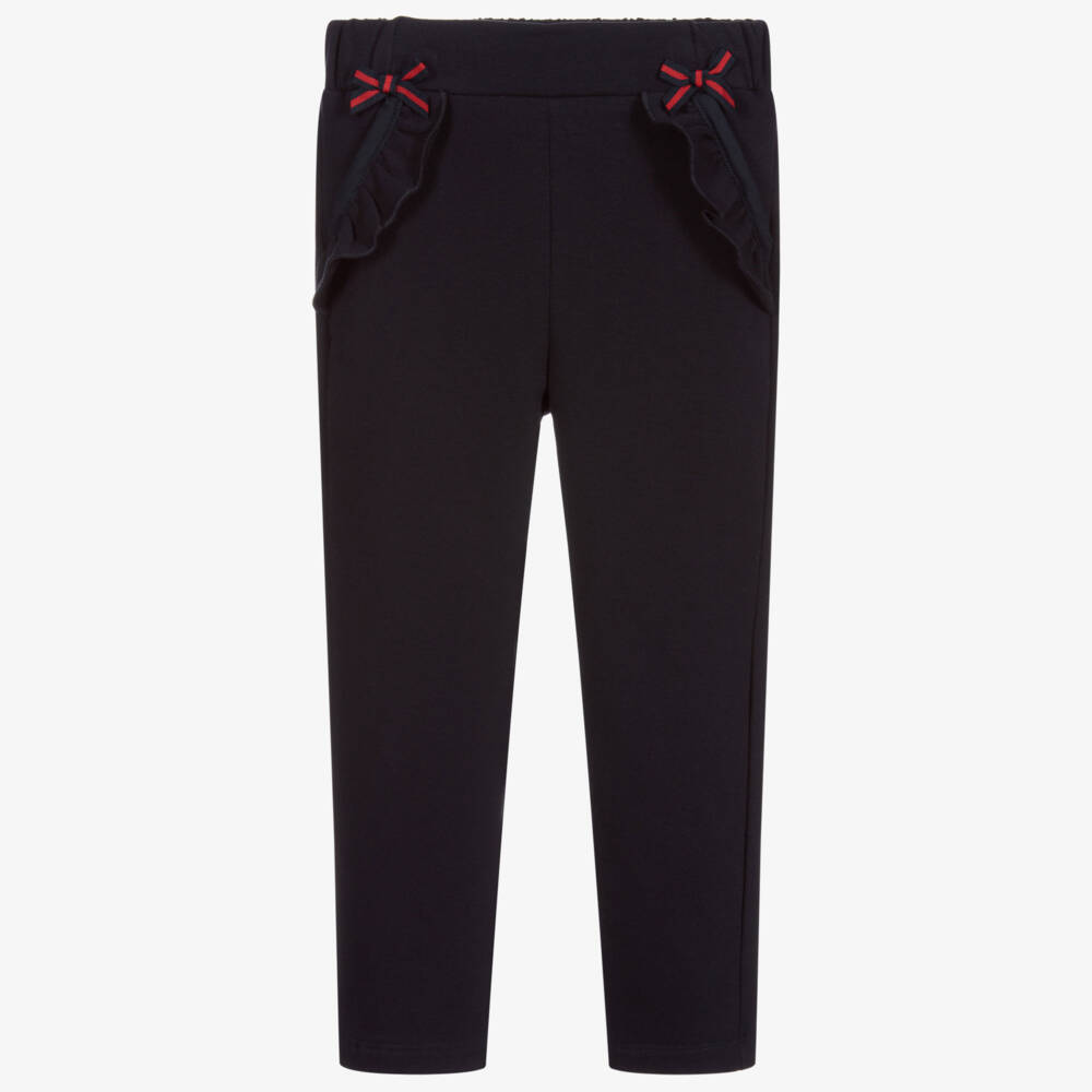 Patachou-Blue Cotton Jersey Trousers | Childrensalon Outlet