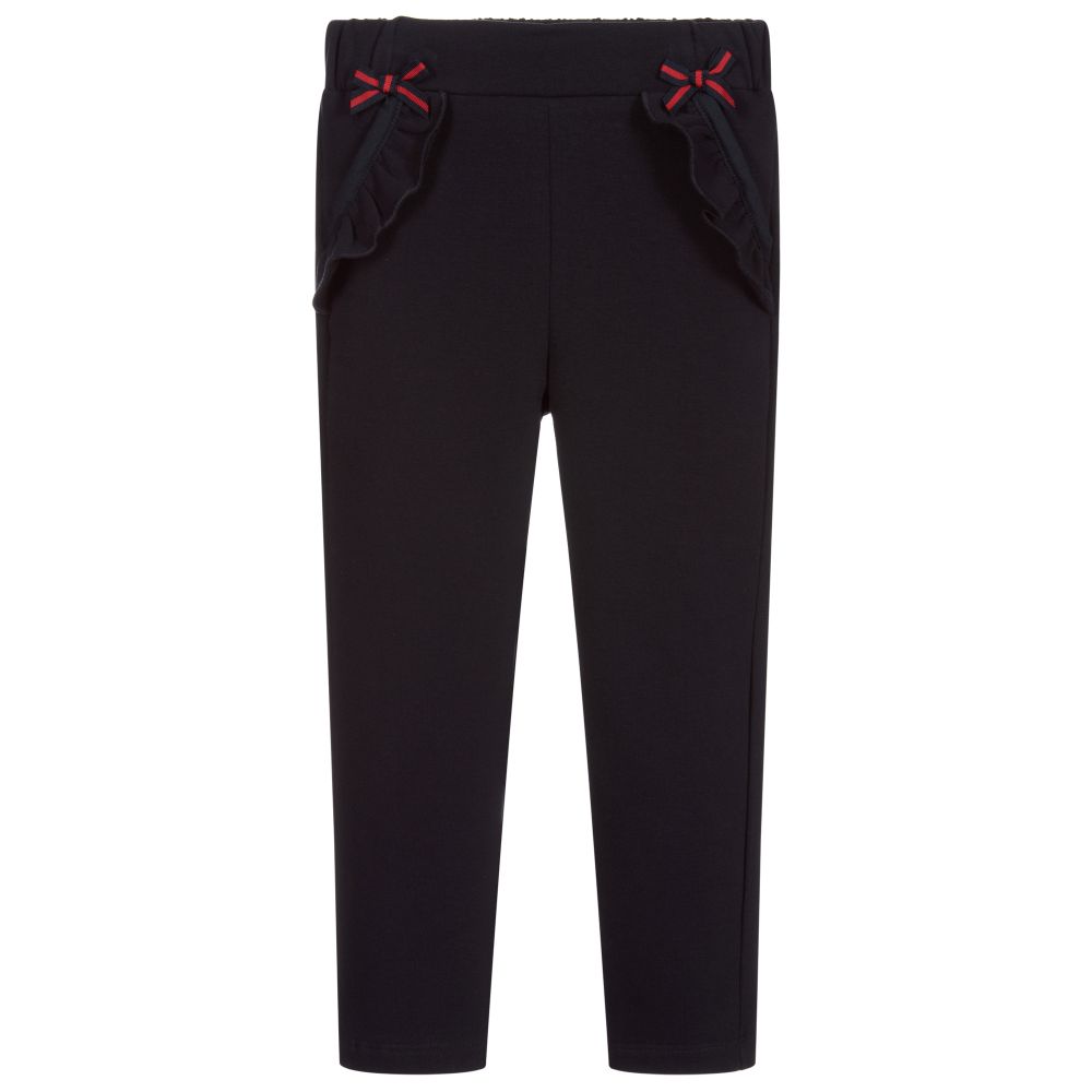 Patachou - Blue Cotton Jersey Trousers | Childrensalon