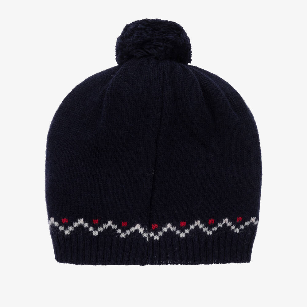 Patachou-Blue Knitted Rocking Horse Hat | Childrensalon Outlet