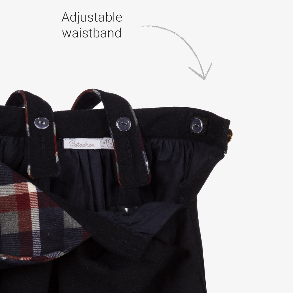 Patachou-Blue Pinafore Dress Set | Childrensalon Outlet