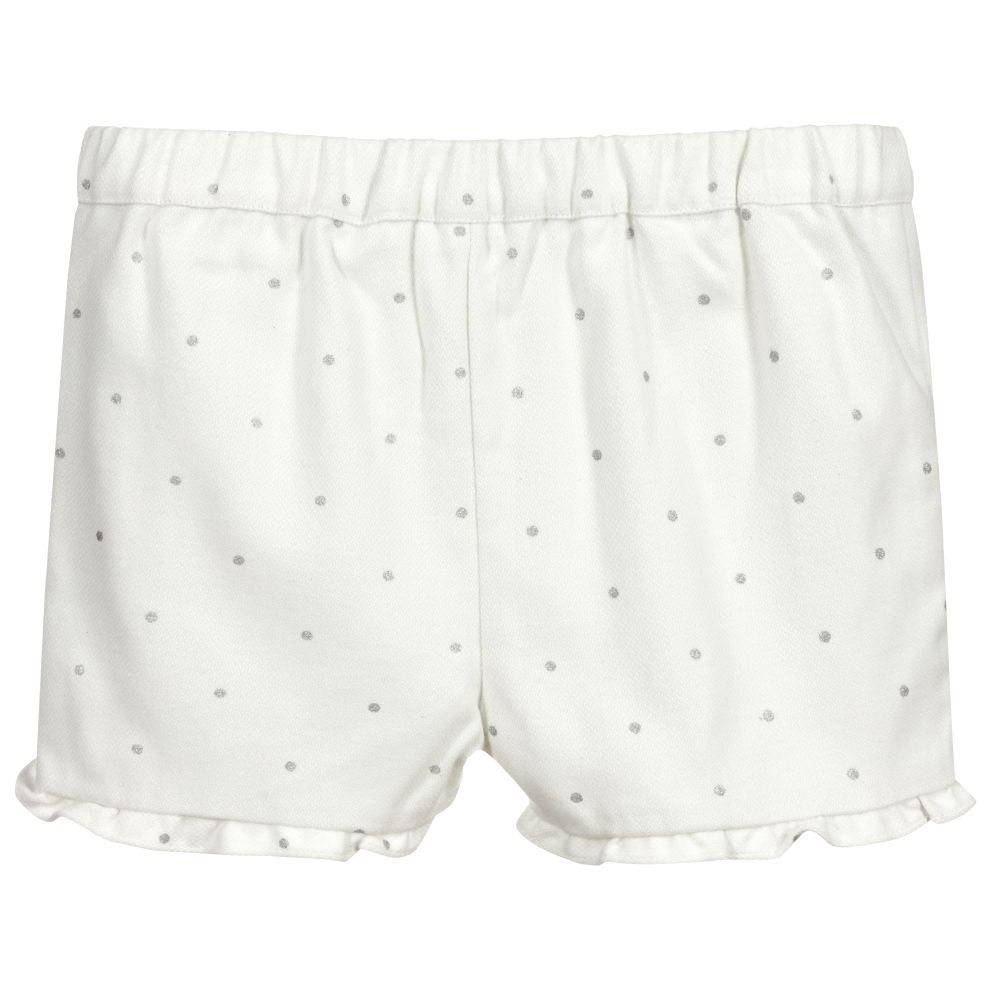 Blue polka dot shorts online