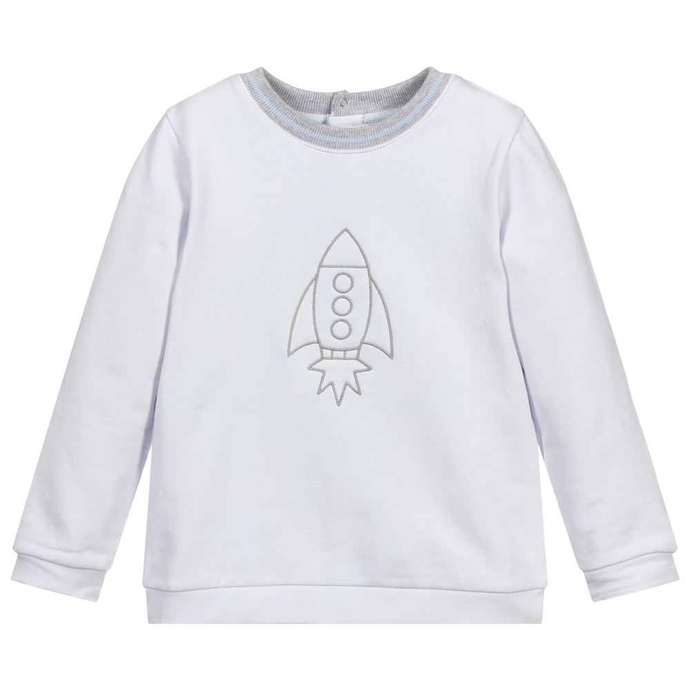 Patachou - Blue Rocket Sweatshirt | Childrensalon