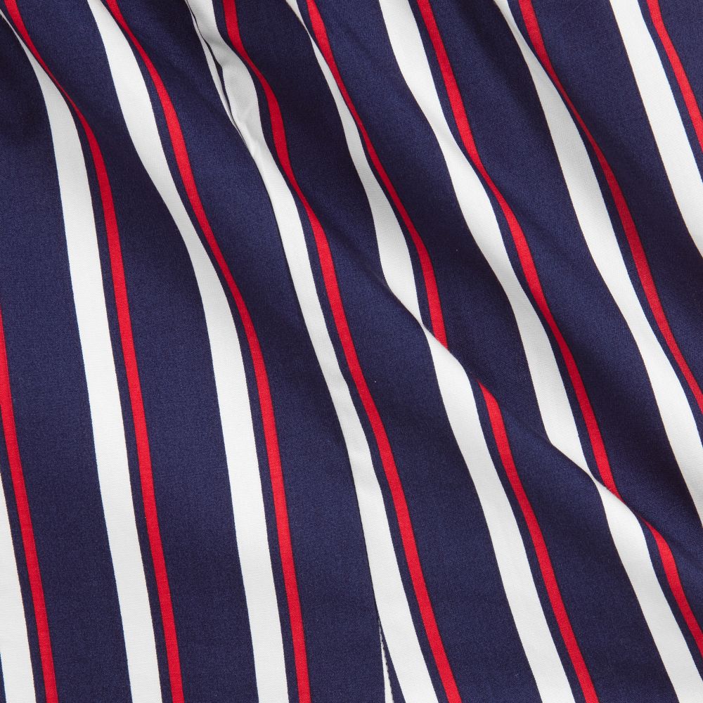 Patachou-Blue Striped Dungaree Shorts | Childrensalon Outlet