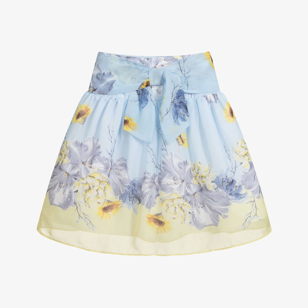 Patachou-تنورة شيفون لون أزرق وأصفر | Childrensalon Outlet