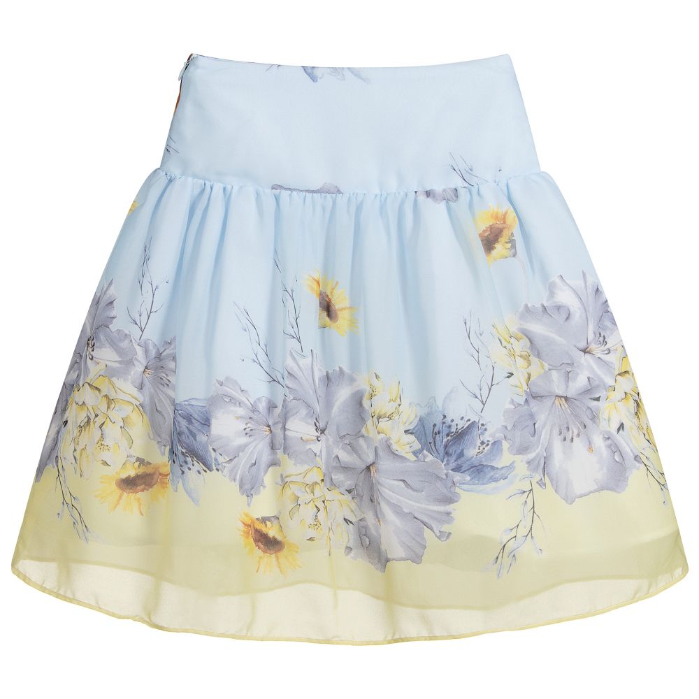 Patachou-تنورة شيفون لون أزرق وأصفر | Childrensalon Outlet