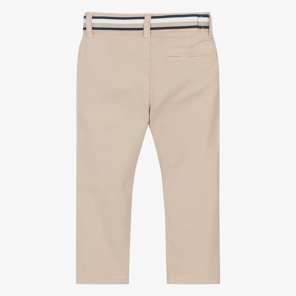 Patachou-بنطلون تشنيو قطن تويل لون بيج للأولاد | Childrensalon Outlet