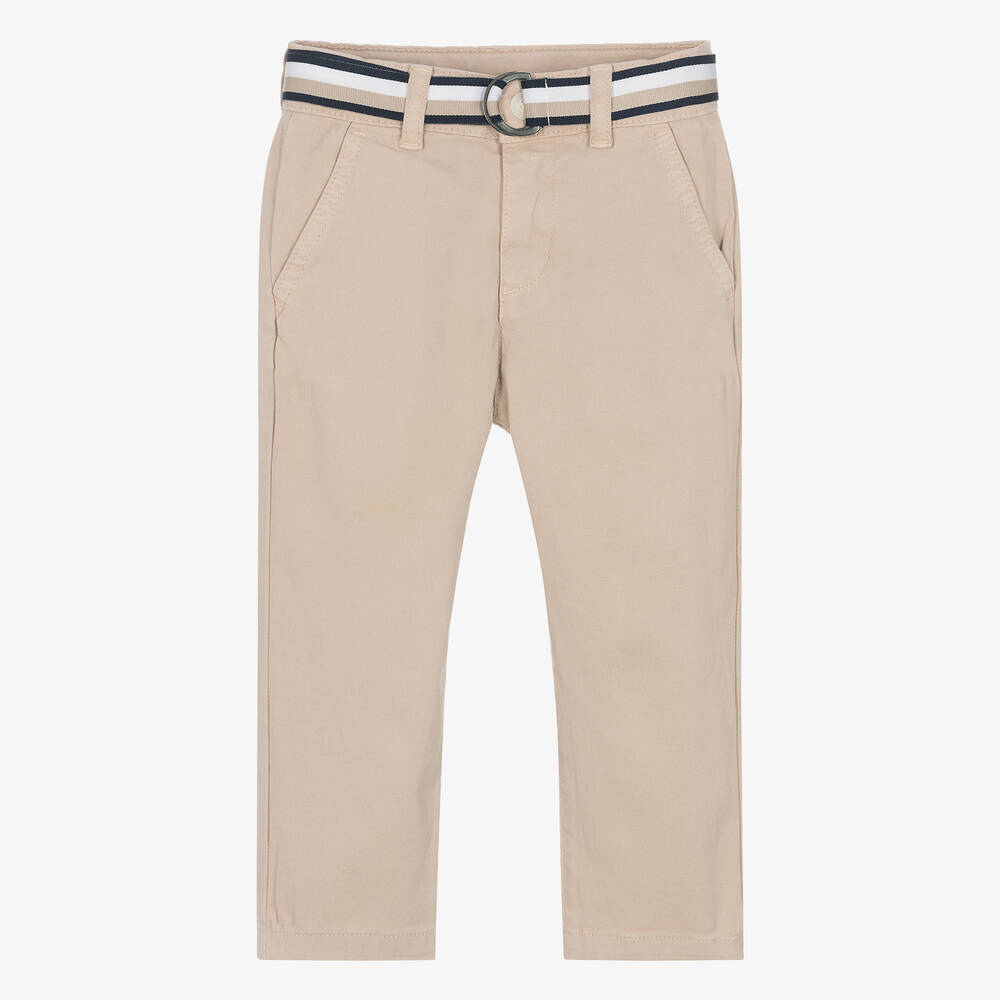 Patachou-Boys Beige Cotton Chino Trousers | Childrensalon Outlet