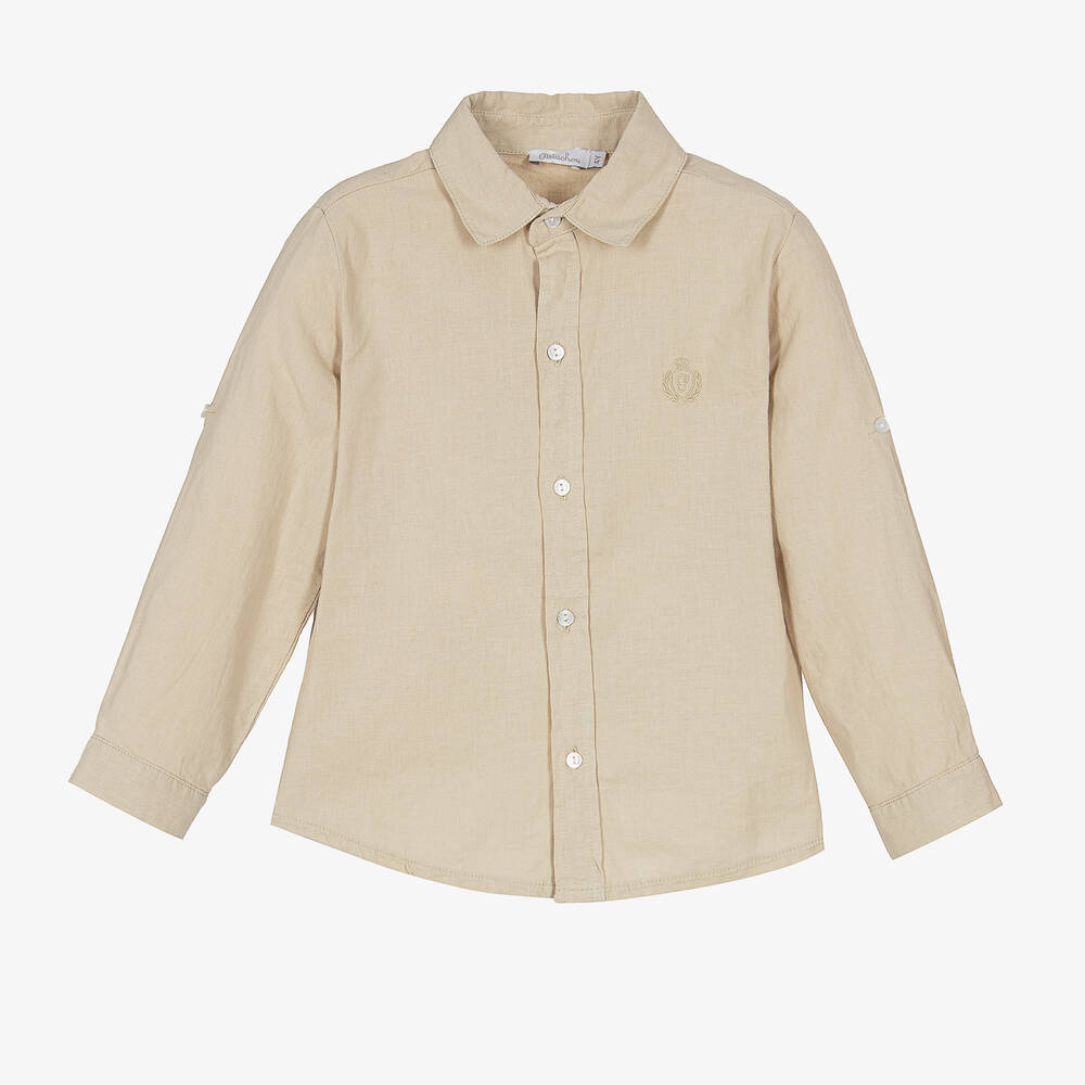 Chemise beige garçon best sale