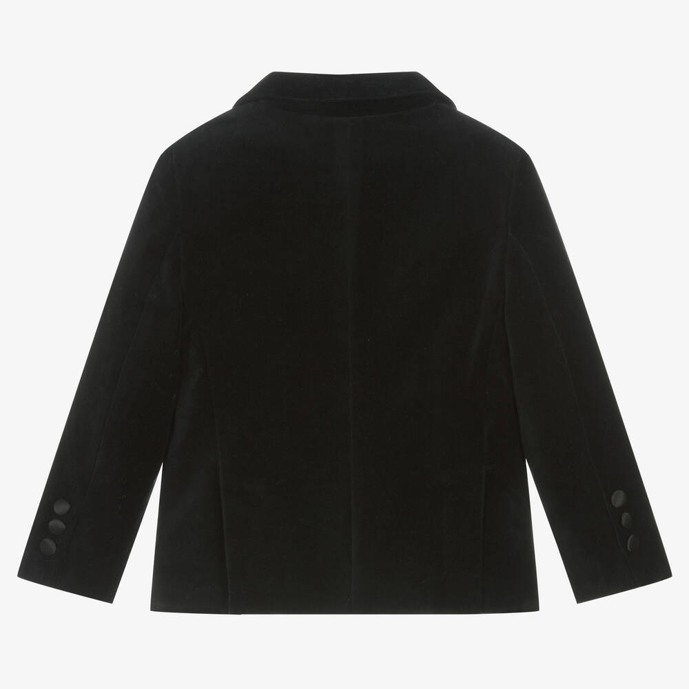 Patachou-Черный бархатный блейзер | Childrensalon Outlet