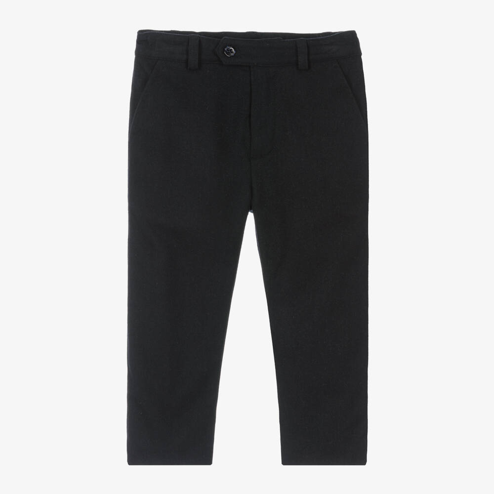 Patachou-Boys Blue Brushed Twill Trousers | Childrensalon Outlet