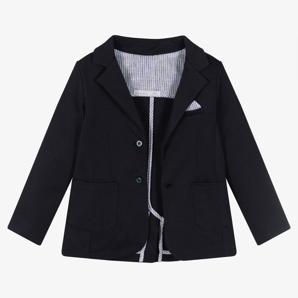 Patachou-Синий костюм из хлопка и льна | Childrensalon Outlet