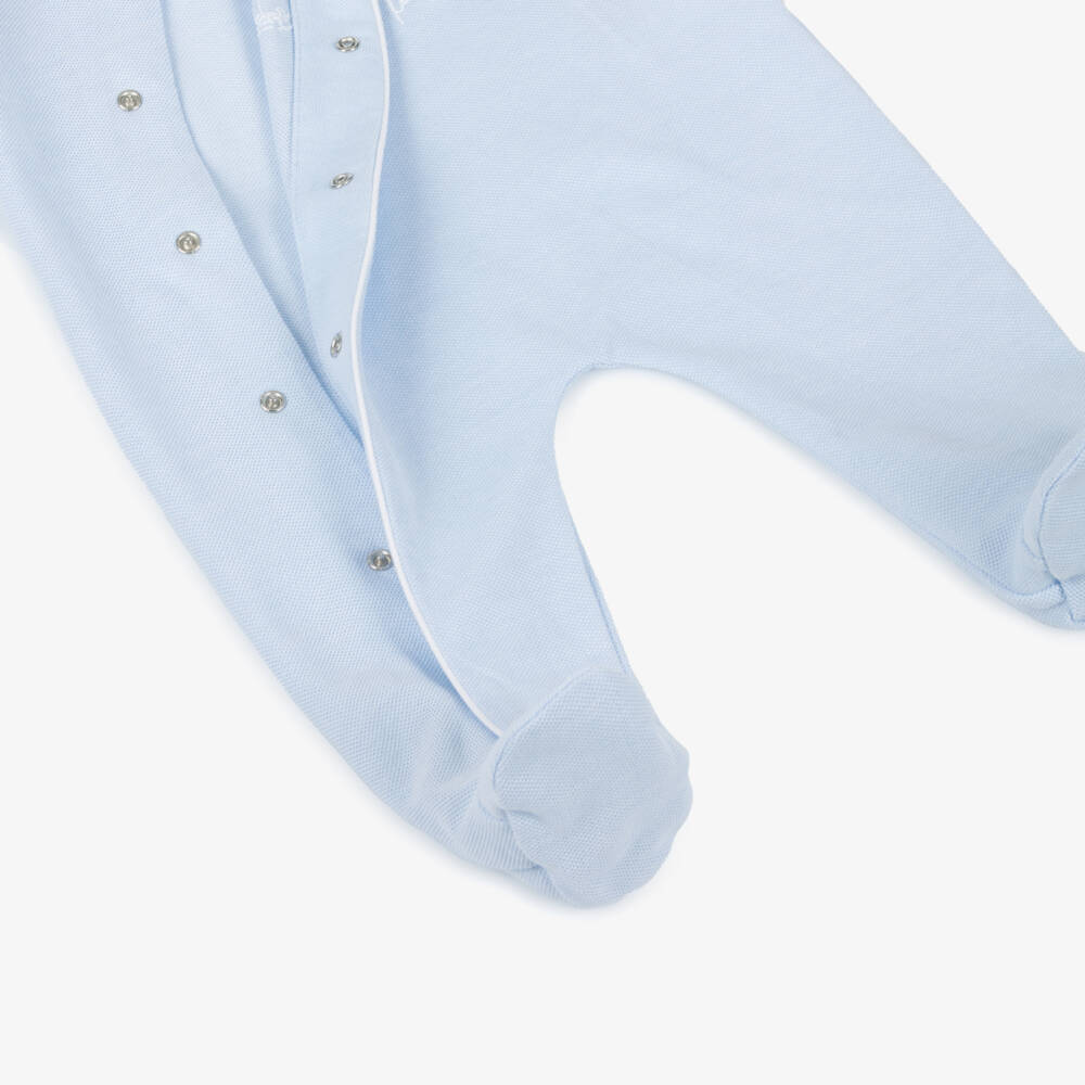 Patachou-Boys Blue Cotton Rocking Bear Suit | Childrensalon Outlet