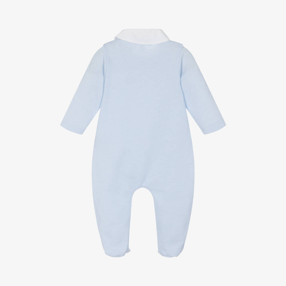 Patachou-Boys Blue Cotton Rocking Bear Suit | Childrensalon Outlet