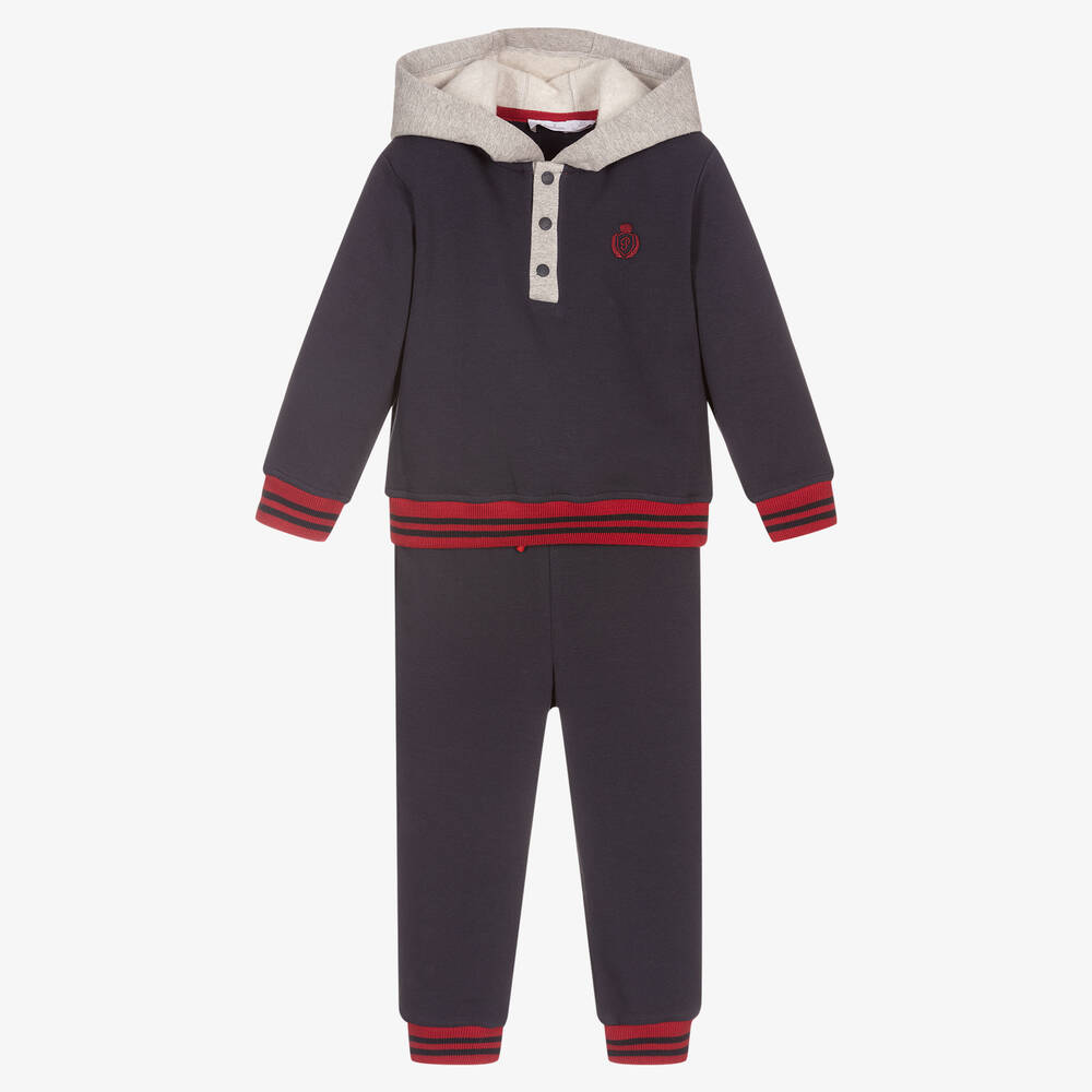 Patachou - Boys Blue Cotton Tracksuit | Childrensalon