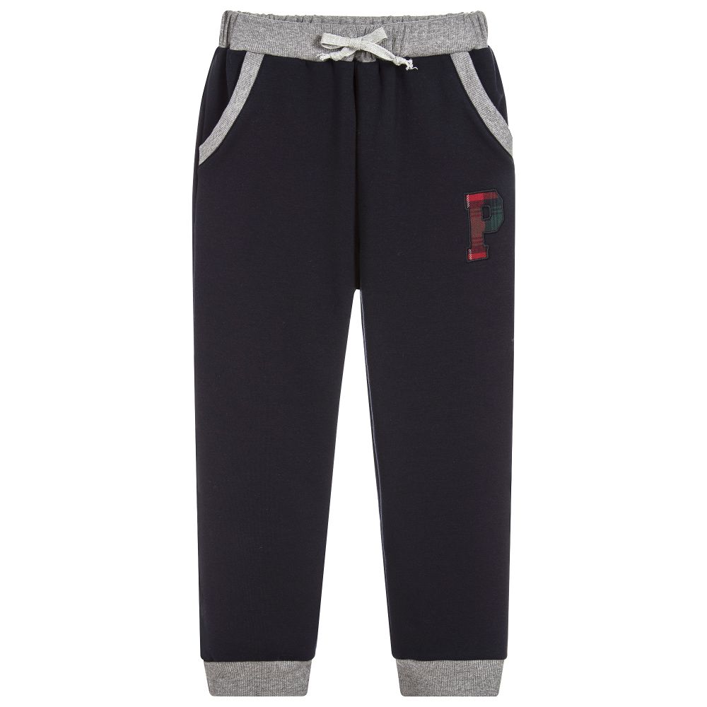 Patachou-Boys Blue & Grey Joggers | Childrensalon Outlet
