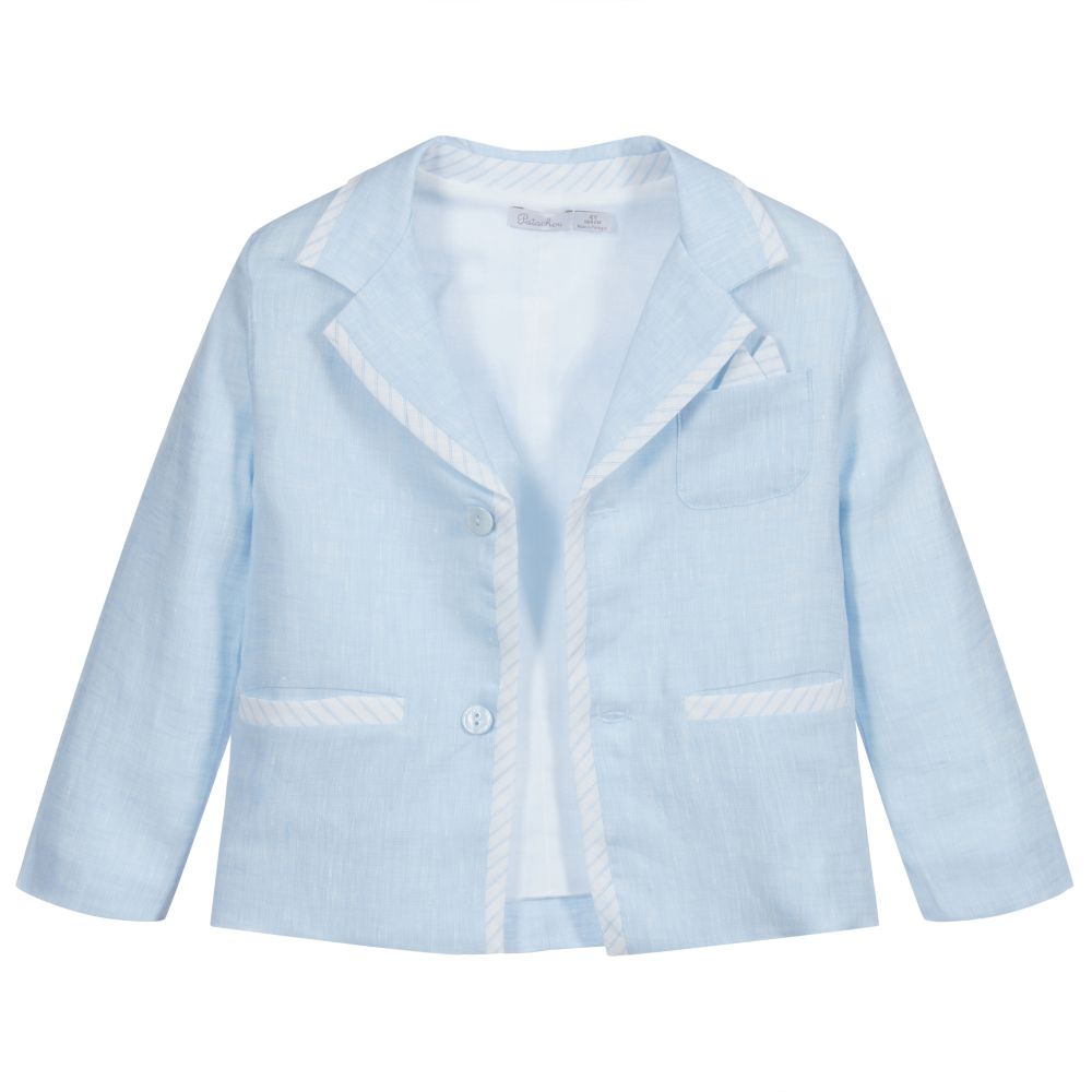 Patachou-طقم شورت 4 قطع كتان لون أزرق للأولاد | Childrensalon Outlet