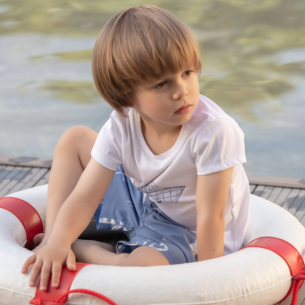 Patachou-شورت سباحة لون أزرق للأولاد | Childrensalon Outlet