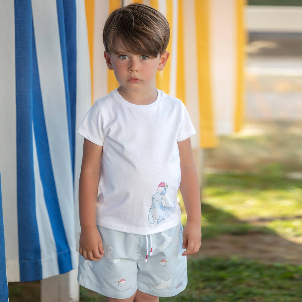 Patachou-شورت سباحة لون أزرق للأولاد | Childrensalon Outlet