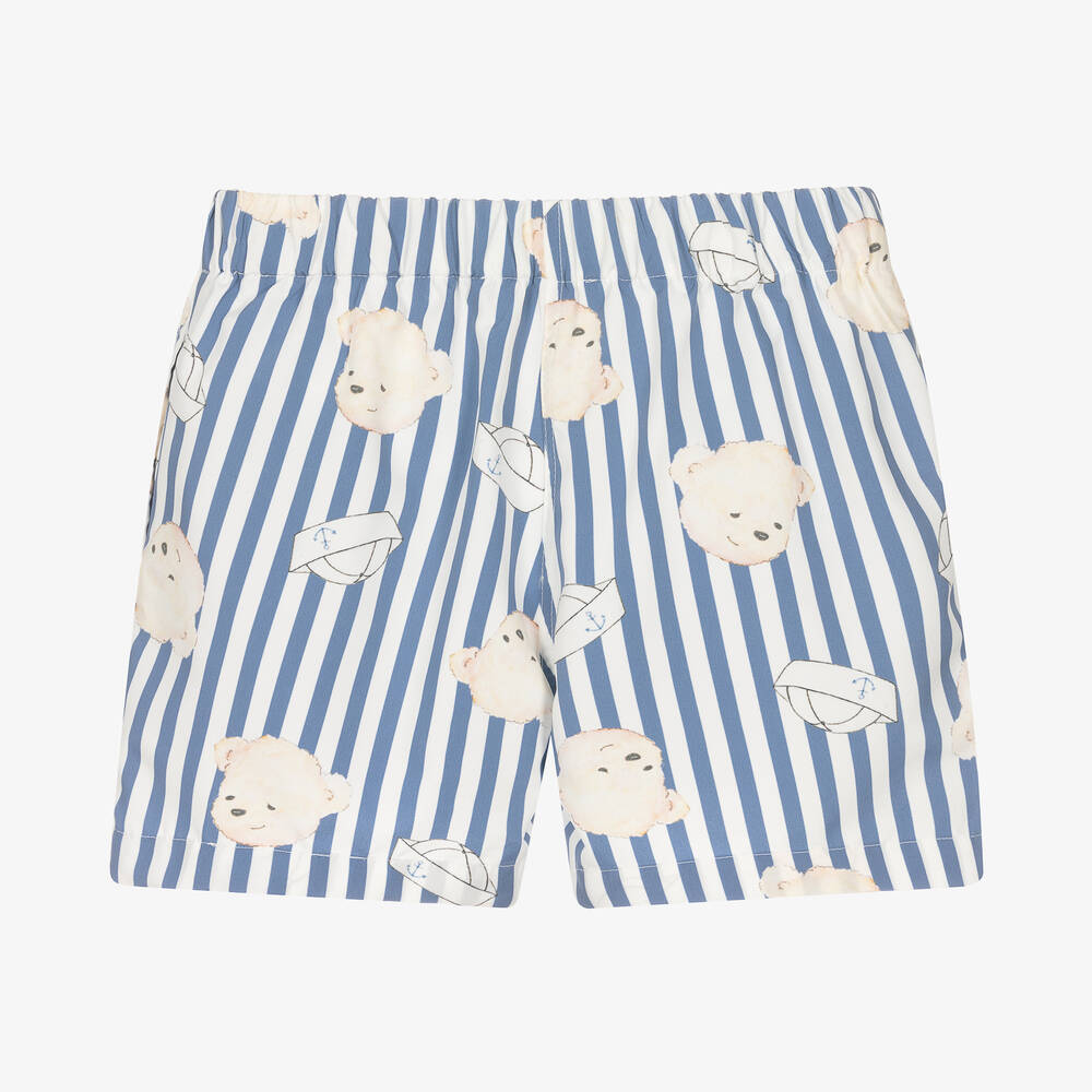 Patachou-Плавки-шорты в голубую полоску с медвежатами | Childrensalon Outlet