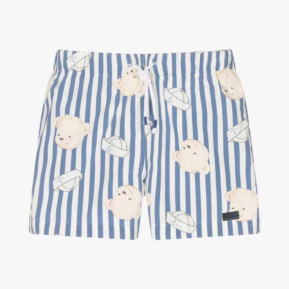 Patachou-Плавки-шорты в голубую полоску с медвежатами | Childrensalon Outlet