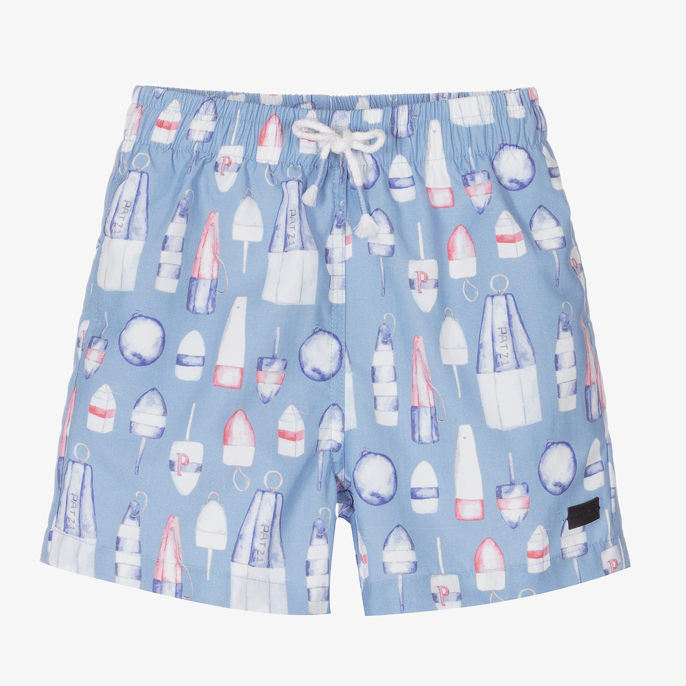 Patachou - Boys Blue Swim Shorts | Childrensalon