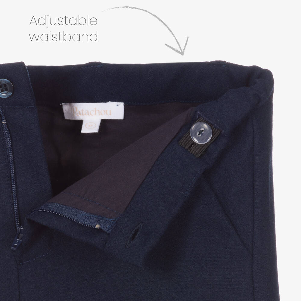 Patachou-Boys Blue Tartan Cuff Shorts | Childrensalon Outlet