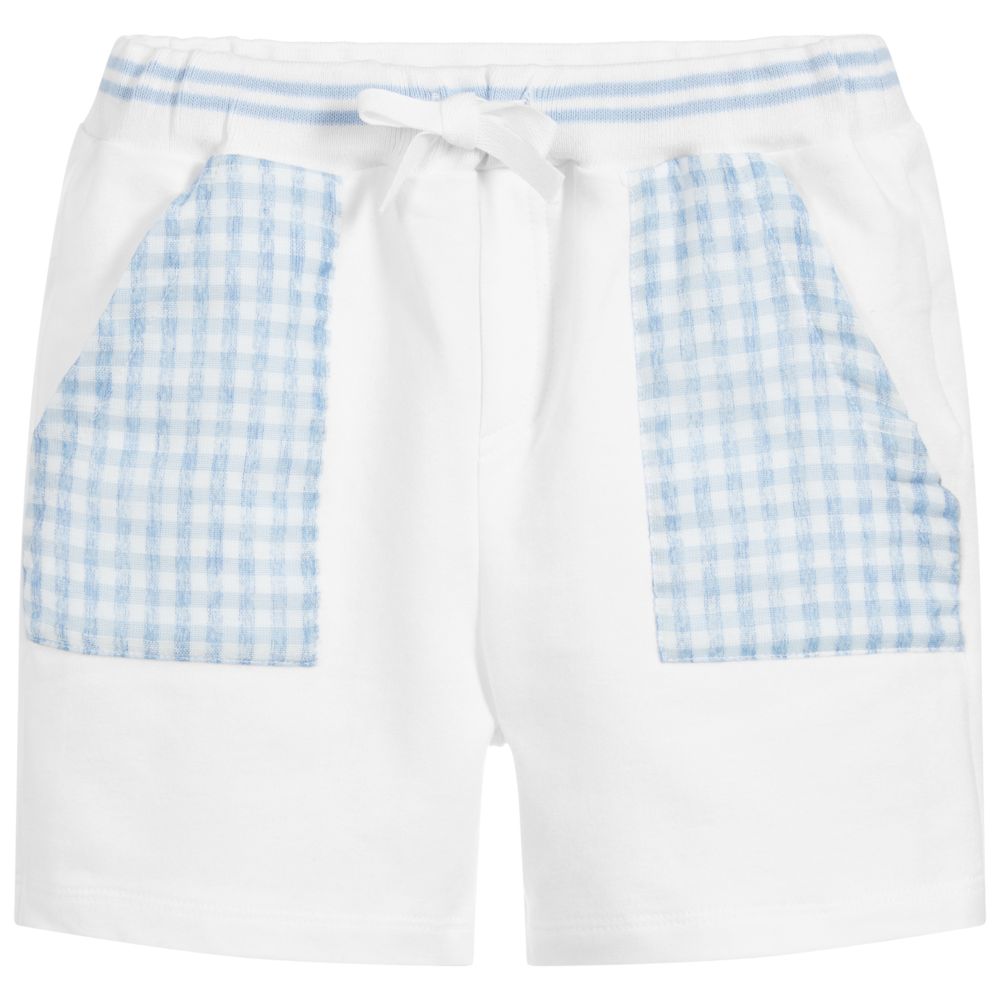 Patachou - Boys Blue & White Shorts | Childrensalon