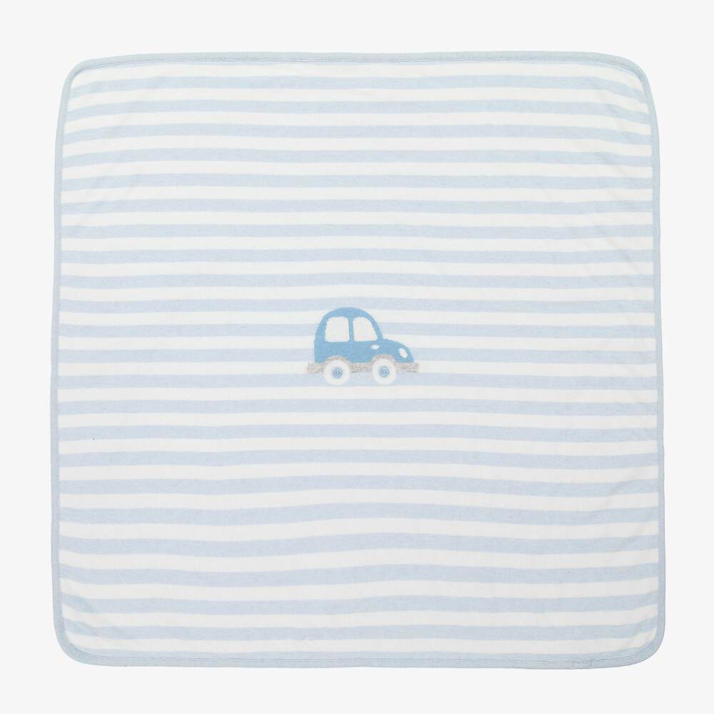 Patachou - Couverture bleue et blanche (93 cm) | Childrensalon