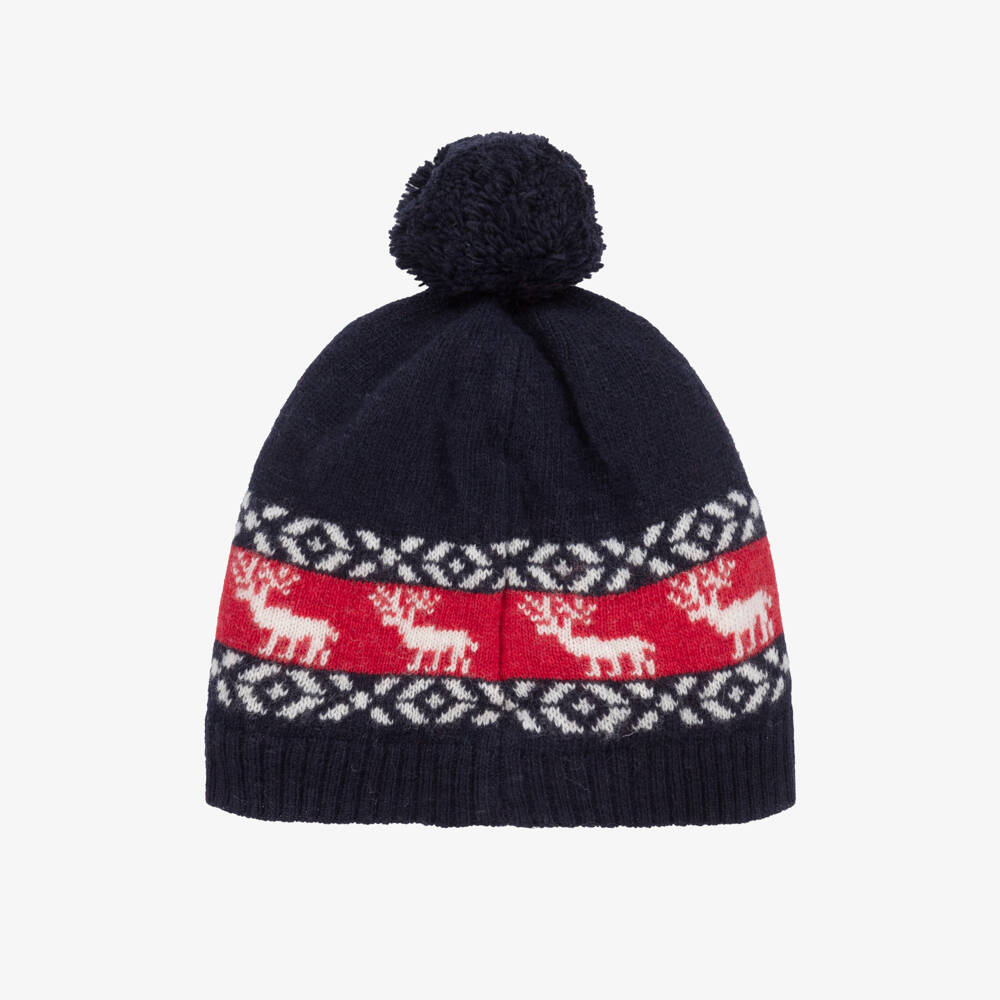 Patachou-Boys Blue Wool & Cashmere Hat | Childrensalon Outlet