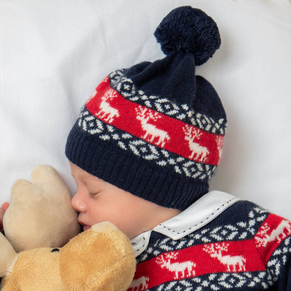 Patachou-Boys Blue Wool & Cashmere Hat | Childrensalon Outlet