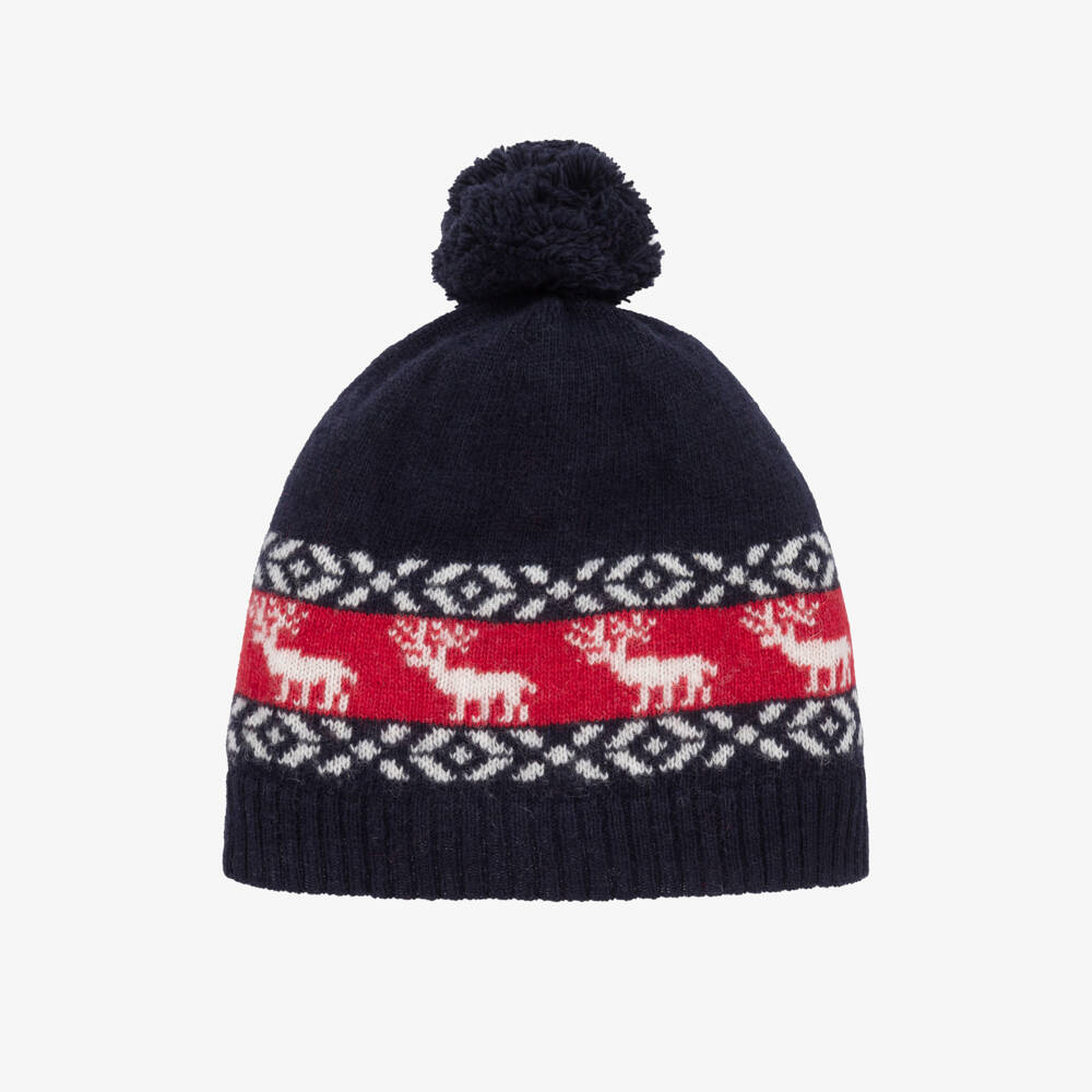 Patachou-Boys Blue Wool & Cashmere Hat | Childrensalon Outlet